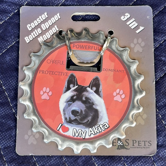 3-in1 Dog Coasters / Bottle Openers / Magnets NWT - Picture 3 of 10